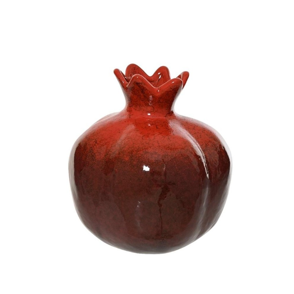 VASO CERAMICA MELOGRANO ROSSO H.14